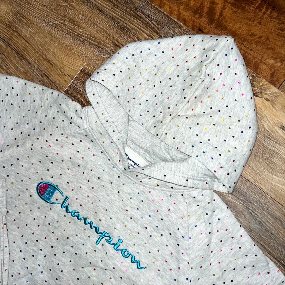 Champion Girls 2-Piece Multi-Color Polka Dot Hoodie and Sweatpants Set, Size XL - Picture 5 of 15